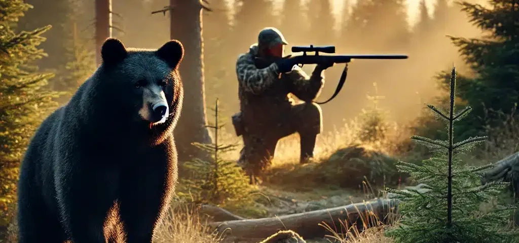 hunt bears, bear hunter, bear hunters, bear meat, hunting methods, tree stand in such a way in the american west or southeast alaska