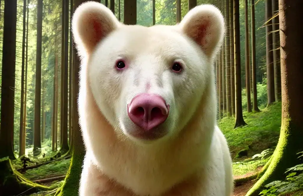 brown or grizzly bears, albino brown bear, polar bear, mistaken for a polar bear, white colored brown bears, lost polar bear